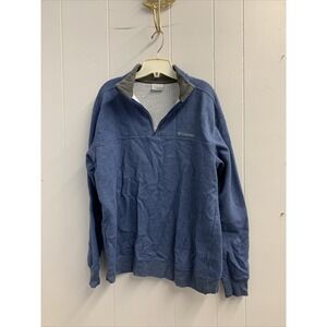 Columbia Fleece Women's Large Pullover Blue Quarter Zip High Neck Long‎ Sleeve